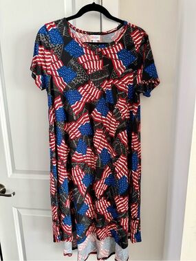 Vintage LuLaRoe Carly - American Flag Print
